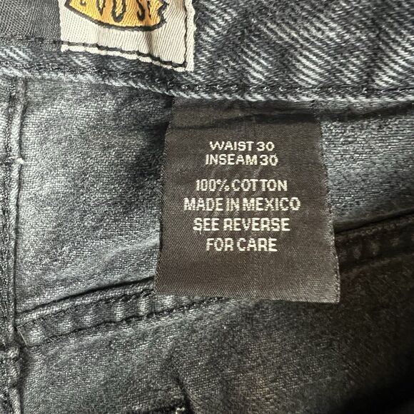 Vintage Anchor Blue Mens Black Gray Loose Jeans Size 30x30 Y2K 90s - Picture 8 of 11